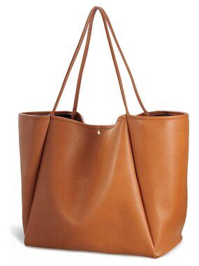 Women's Oversized PU Leather Tote Bag Weekender Travel Handbag